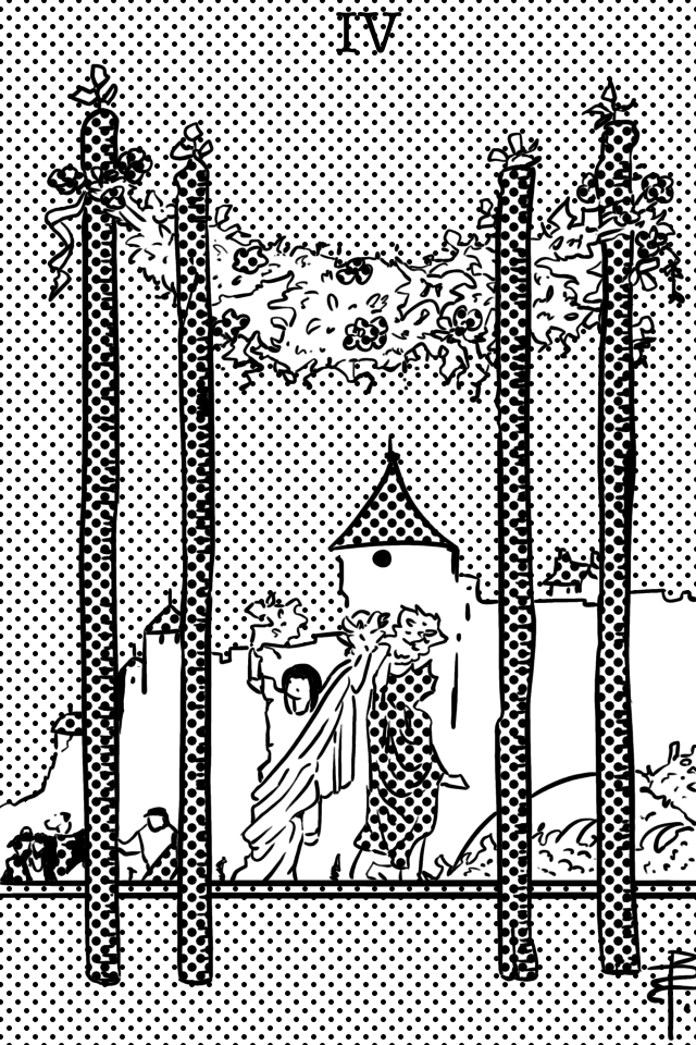 ワンズの4 Four of Wands