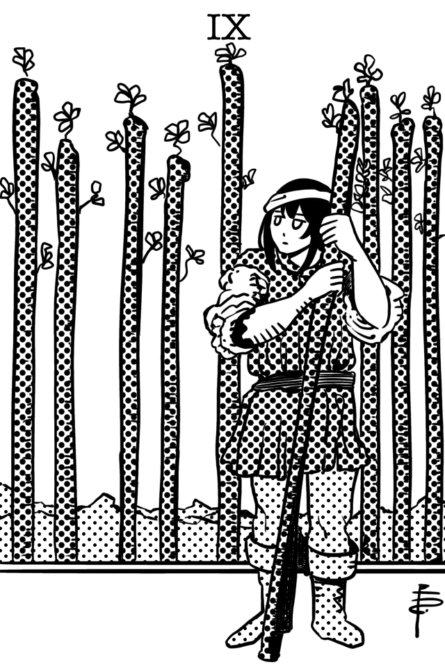 ワンズの9 Nine of Wands